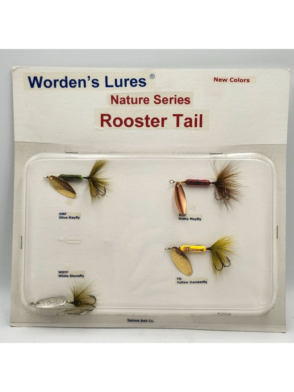 Wordens Nature Series Rooster Tail Fishing Lures Sample Display Board 422844